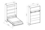 Wandklappbett Bed Concept 120x200 Schrankbett