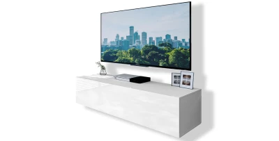 TV-Lowboard NOISY 150 Hochglanz Fernsehschrank TV-Schrank Hängeschrank LED PUSH