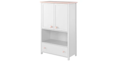 Highboard LUNA 11 mit Zwei Türen, Offenem Regal Und Schublade Für Mädchen