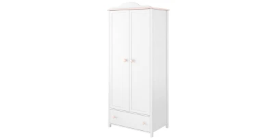 Schrank LUNA 12 Mit Zwei Türen, Bücherregal Mit Regalen Und Eine Schublade Für Mädchen