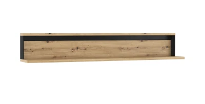 Wandregal QUANT 155 cm Eiche Artisan Schwarz Loft Hängeregal Wandboard