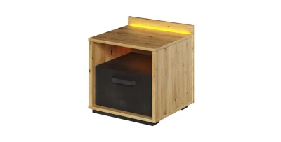 Nachttisch QUBIC QB10, Nachtschrank, Nachtkommode mit Schublade