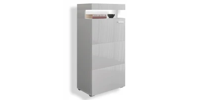 Vitrine Standvitrine Kommode Hochschrank Sideboard Brasilia in Weiß