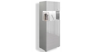 Vitrine Standvitrine Kommode Hochschrank Sideboard Brasilia in Weiß