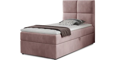 Boxspringbett Rivia 90x200 Einzelbett mit Bettkasten kontinentales Bett