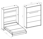 Wandklappbett Concept Pro 1 140x200 Schrankbett