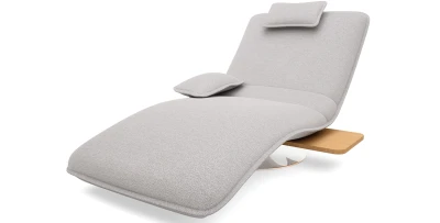  Gepolsterte Chaiselongue Evo mit Regal