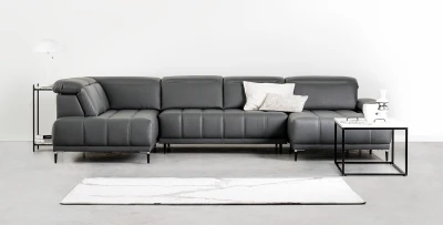 Wohnlandschaften FOCUS XL Naturleder Mit Relaxfunktion Und Sitztiefenverstellung Elektrisch Sofa