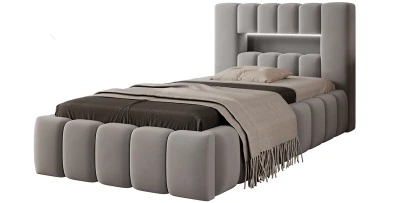 Polsterbett Lamica Bett 90x200 Einzelbett Bettgestell Lattenrost mit LED
