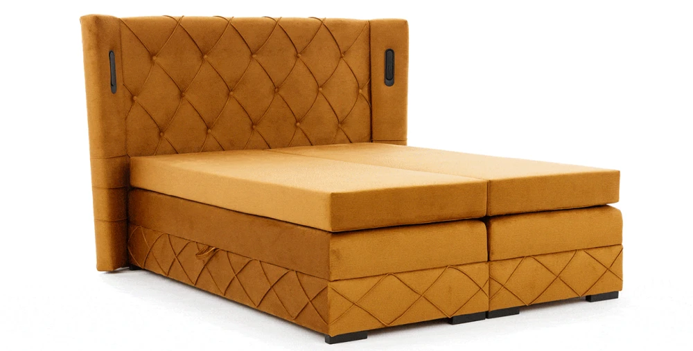 Boxspringbett FOCUS-LUX Hotelbett Mit Zwei Bettkasten Kontinentales Bett