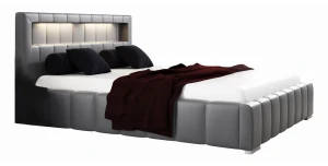 Polsterbett Febo 180x200 mit Lattenrost und Bettkasten LED-Beleuchtung