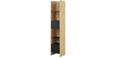 Bücherregal BC-23 Eiche Artisan / Schwarz für BED CONCEPT Schrankbett