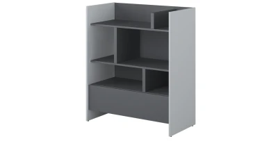 Kleines Bücherregal BC-25 Grau / Graphit für BED CONCEPT horizontal 90cm