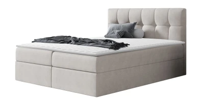  Boxspringbett Rico 120x200 Hotelbett, Doppelbett mit Bonell-Matratze + Topper
