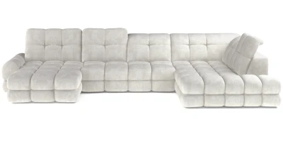 Gigantische Wohnlandschaft TOLLO XL (400x217) U-Form, elektrischer Sitz & Bettkasten