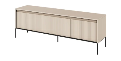 TV-Lowboard TREND TR-05 167cm – Sandbeige & Japandi – LED & Push-to-Open
