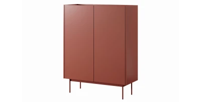Highboard COLOR KD-97 Ceramic Red Hochkommode Schrank Wohnzimmer 97 cm