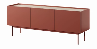 TV Lowboard COLOR 144 cm Ceramic Red Fernsehtisch RTV Schrank Wohnzimmer