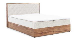 Boxspringbett WOOD X 120x200 Hotelbett Mit Zwei Bettkasten Kontinentales Bett Eiche