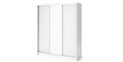 Kleiderschrank mit Schiebetüren Biancco Garderobe 180x60x220 Weiß