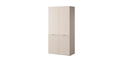 Kleiderschrank Garderobenschrank SANDBOX NOVA 100cm – Sandbeige Matt (Japandi)