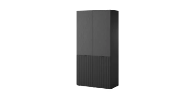 Kleiderschrank Garderobenschrank SANDBOX NOVA 100cm – Schwarz Matt
