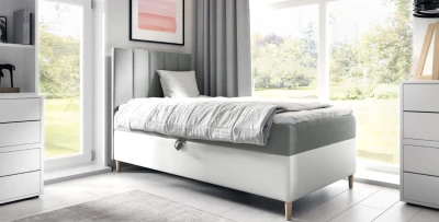 Boxspringbett Maja 1 100x200 Einzelbett mit Bettkasten kontinentales Bett
