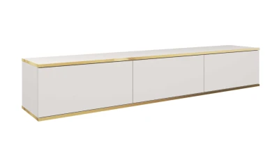 TV Lowboard ORO 175 cm Weiß Fernsehtisch Hängeboard Push-to-Open RTV Schrank
