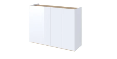 Kommode EASY mit Beleuchtung  EA-02 Weißglanz