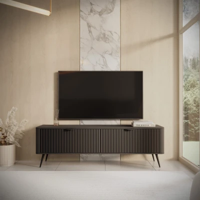 TV-Lowboard 163 cm LANTE 2D schwarz 
