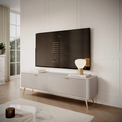 TV-Lowboard 163 cm LANTE 2D beige/gold