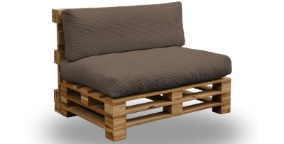 Palettenkissen Palettensofa SOFIA CORD 120x80 Braun 1+1