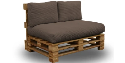 Palettenkissen Palettensofa SOFIA CORD 120x80 Braun 2+1