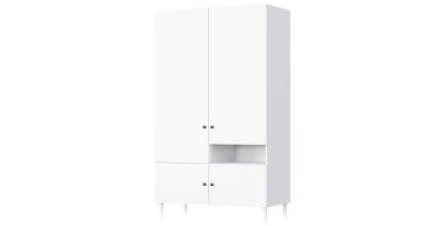 Schrank mit Regalen 120 DULLUM weiß  