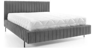 Polsterbett PLISSA 160x200 Plissa mit Bettkasten, Gasdruckfeder, Leistenlattenrost 