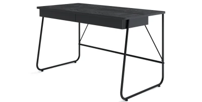 Schreibtisch MATCH MB-01 Schwarz 135 cm mit 2 Schubladen Computertisch Loft
