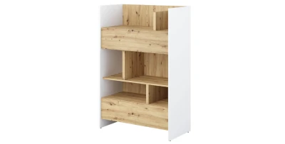 Bücherregal BC-26 Weiß / Eiche für BED CONCEPT horizontal 120x200