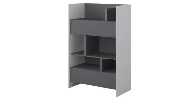 Bücherregal BC-26 Grau / Graphit für BED CONCEPT horizontal 120cm