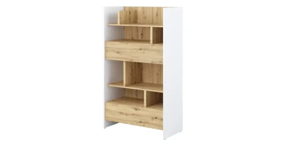 Bücherregal BC-27 Weiß / Eiche für BED CONCEPT horizontal BC-04 140x200
