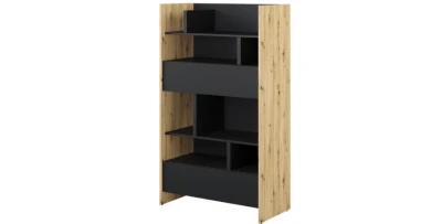 Bücherregal BC-27 Eiche / Schwarz für BED CONCEPT horizontal BC-04