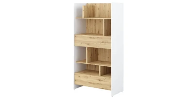 Bücherregal BC-28 Weiß / Eiche für BED CONCEPT horizontal BC-14 160x200