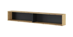 Wandregal BC-30 Eiche / Schwarz für BED CONCEPT horizontal 211cm