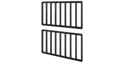 TV-Panel mit Lamellen und LED-Beleuchtung TEEN FLEX TF-14 Schwarz (2er-Set)
