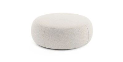 Premium Polsterhocker / Pouf SOUL (100x100) in Trend-Bouclé