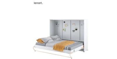  Wandklappbett Concept Pro CP-04 140x200 Schrankbett Horizontal Lenart Bett Weiß