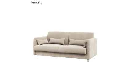 Sofa BC-18 Beige für Wandklappbett BED CONCEPT Schrankbett 140x200