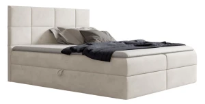 Boxspringbett RELAX 140x200 (Bonell-Matratze und Topper), mit zwei Bettkästen, kontinentales Bett    