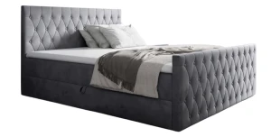 Boxspringbett MONTANA 200x200 (Bonell-Matratze und Topper), mit zwei Bettkästen, kontinentales Bett      