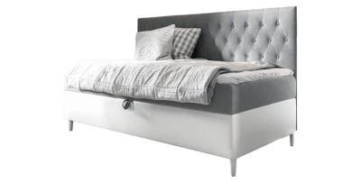 Boxspringbett Filip 2 80x200 Einzelbett mit Bettkasten kontinentales Bett