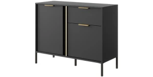 Kommode LARS 103 cm 2d1s Anthrazit 